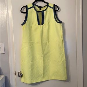 J. Crew Neon Yellow Shift Dress